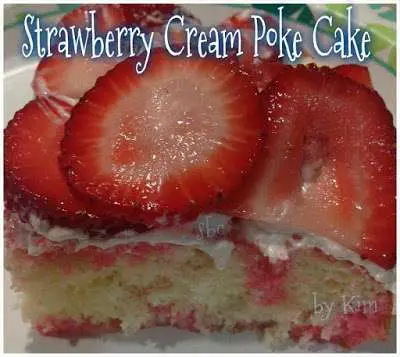 Strawberry Cream Poke Cake