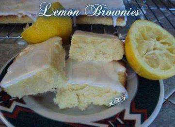 LEMON BROWNIES – You MUST try these! They are lemony delicious!