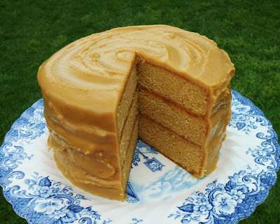 Butterscotch Cake with Caramel Icing