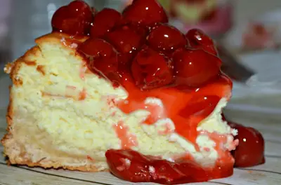 Sugar Cookie Cherry Cheesecake