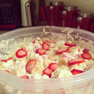 Strawberry Banana Cheesecake Salad