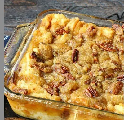 Pecan Pie Bread Pudding without the crust!