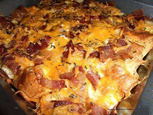 Croissant Bacon and Egg Casserole