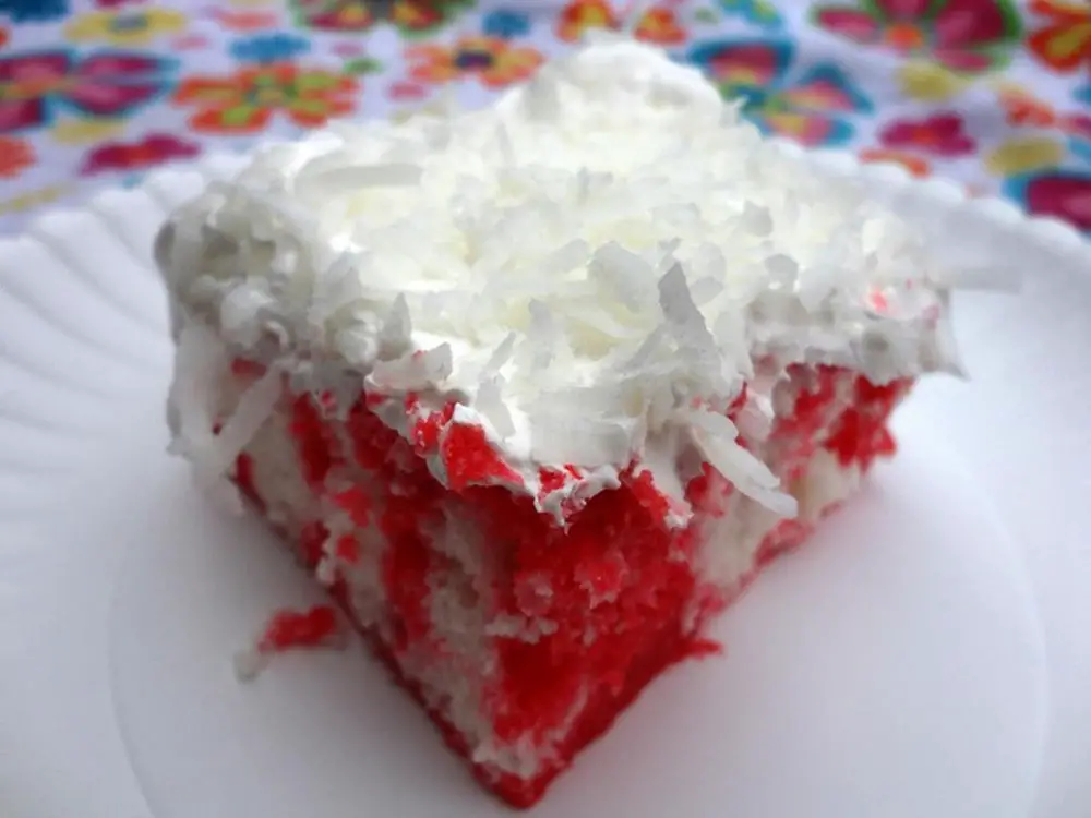 Delicious Raspberry Zinger Poke Cake