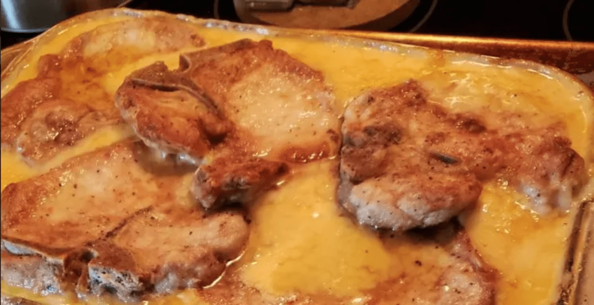 PORK CHOPS AND SCALLOPED POTATOES