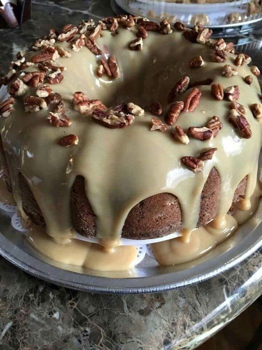 Carmel Pecan Pound Cake