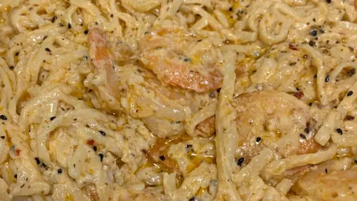 Creamy Shrimp Fettuccine Pasta With Homemade Alfredo Sauce