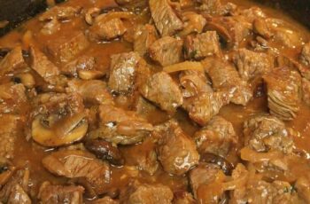 MELT IN YOUR MOUTH BEEF TIPS WITH MUSHROOM GRAVY