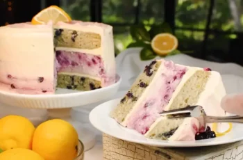 Lemon Blueberry Cheesecake Cake