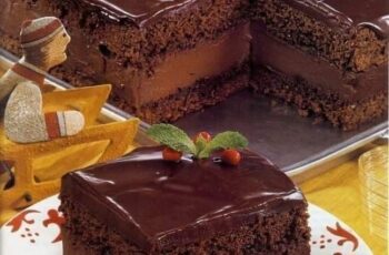 Triple chocolate mousse cake